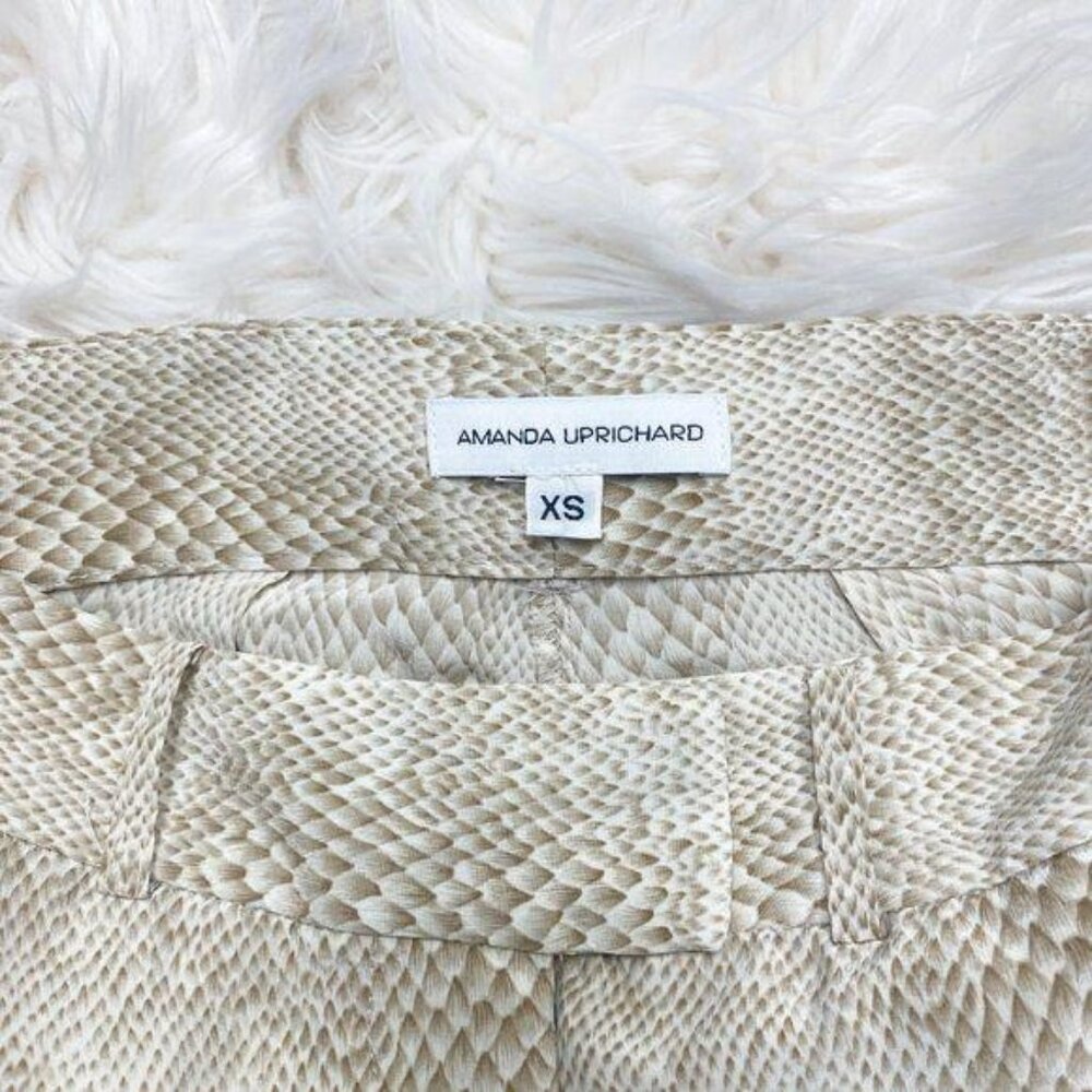 Amanda Uprichard Silk Snake Print Shorts - Picture 4 of 4